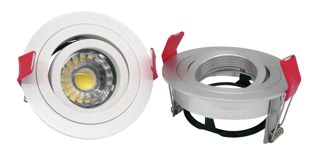 Lathe Aluminum MR16 GU10 LED Halogen Recessed Downlight Fixture Spotlight
