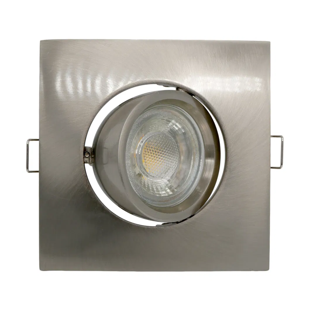 Aluminum MR16 GU10 LED Light Halogen Recessed Ceiling Light Square Hotel Home Commercial Lighting Downlight Fixture Adjustable Spotlight
