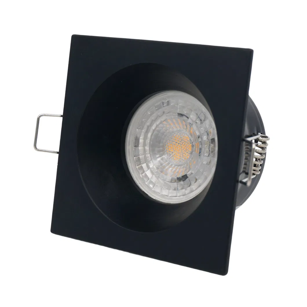 Aluminum MR16 GU10 LED Halogen Square Spotlight Fixture Recessed Downlight