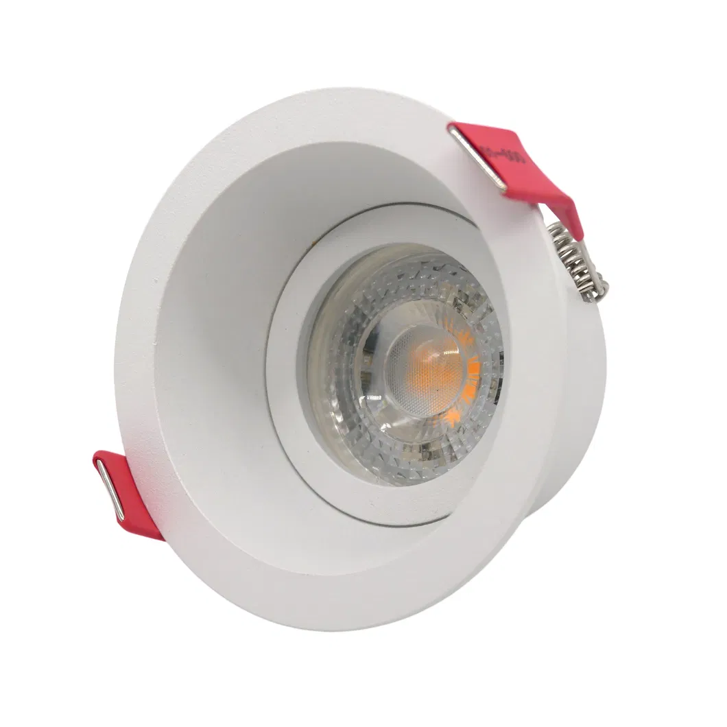 Aluminum MR16 GU10 LED Halogen Recessed Interior-Lighting Ceiling Light Round Trumpet Lighting Spotlight Fixture Adjustable Tilt Downlight