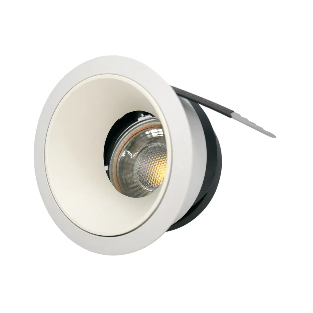 Aluminum MR16 GU10 LED Halogen Recessed Ceiling Light Fitting Round Lighting Fixture Frame Adjustable Tilt Anti-Glare Spotlight Downlight