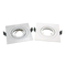 MR16 GU10 LED Halogen Recessed Interior-Lighting Ceiling Light Square Adjustable Spotlight Fixture Downlight