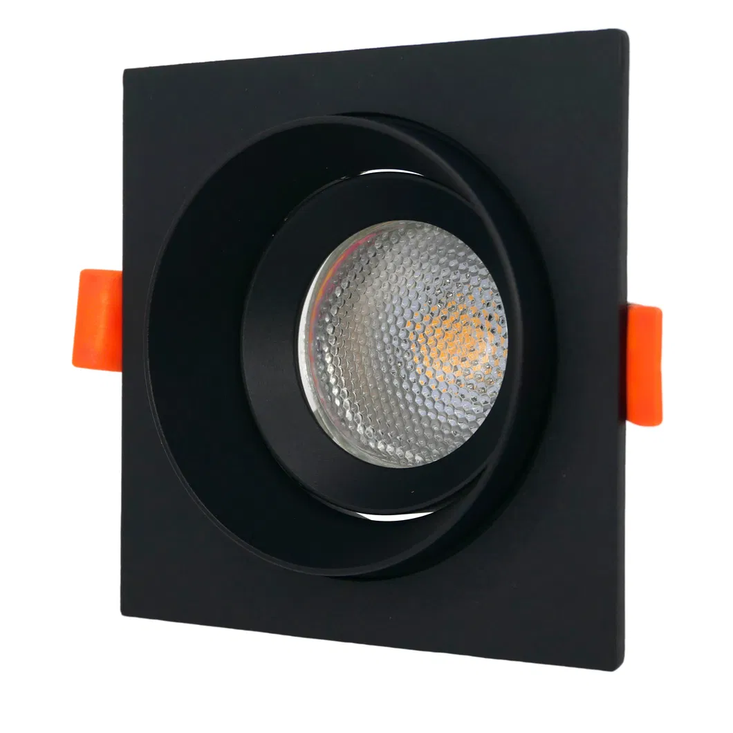 Aluminum MR16 GU10 LED Halogen Recessed Round Commercial Lighting Downlight Adjustable Tilt Spotlight Ceiling Light