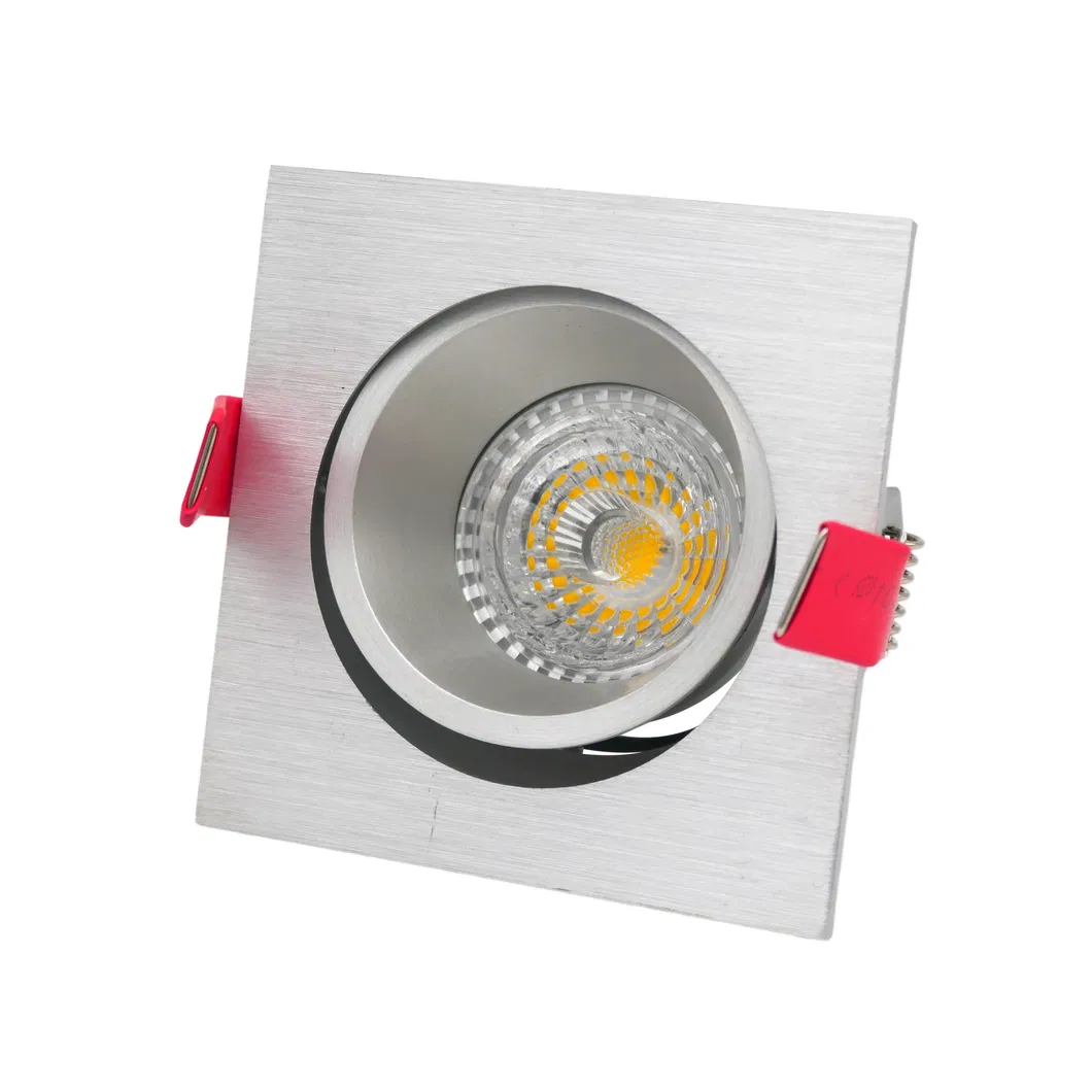 Aluminum MR16 GU10 LED Halogen Recessed Ceiling Light Square Hotel Home Interior-Lighting Downlight Fixture 360&deg; Rotatable Adjustable Spotlight