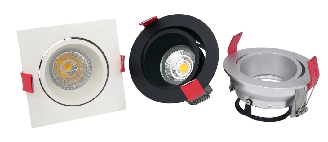 Aluminum MR16 GU10 LED Halogen Recessed Interior-Lighting Ceiling Light Round Fixture 360&deg; Rotatable Adjustable Spotlight