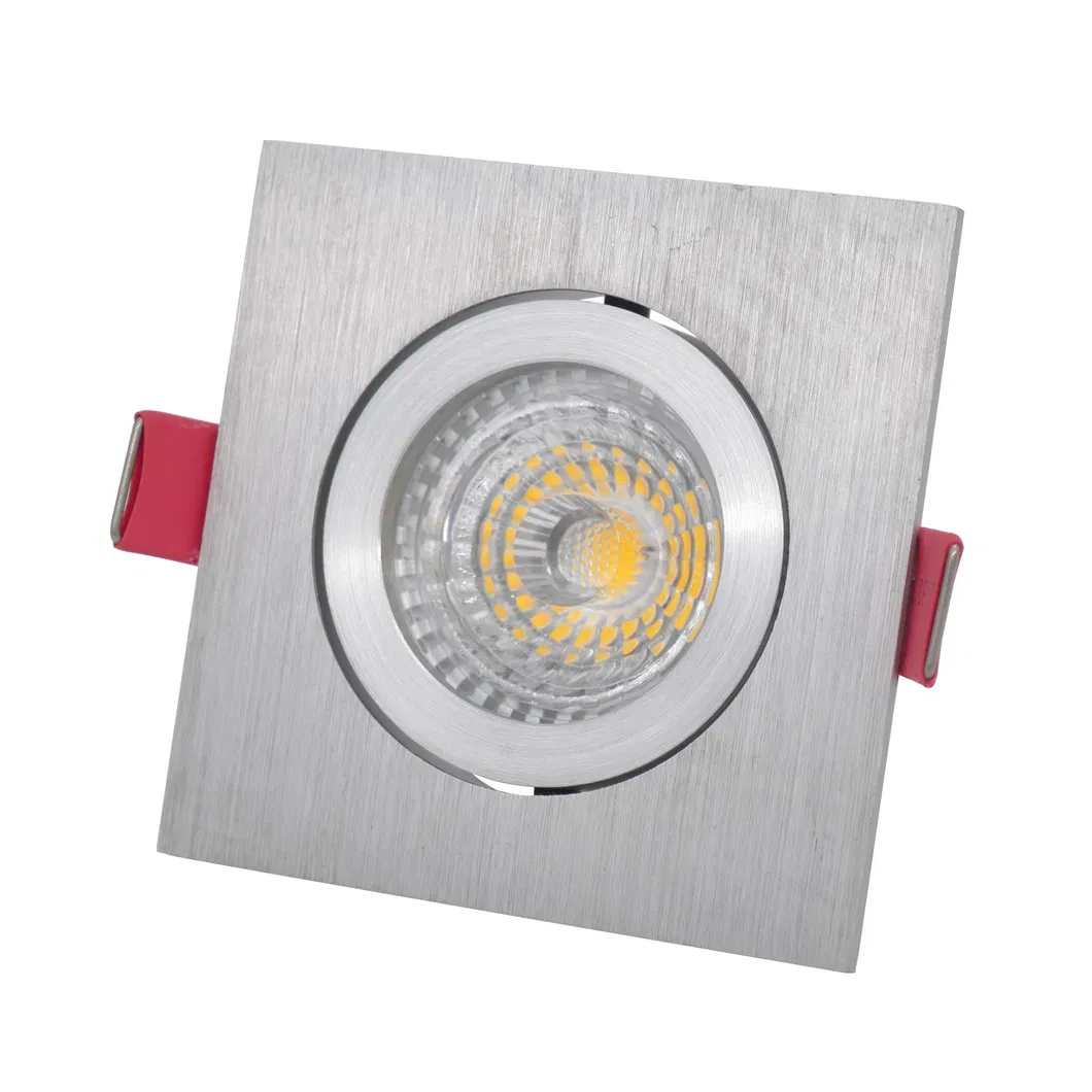 Aluminum MR16 GU10 LED Halogen Recessed Interior-Lighting Ceiling Light Square Commercial Lighting Downlight Fixture Adjustable Tilt Spotlight