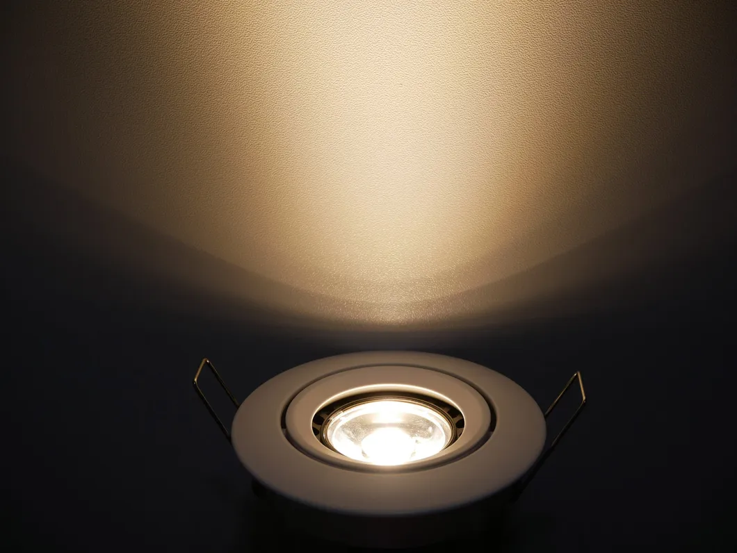 Aluminum MR16 GU10 LED Halogen Round Downlight Fixture Recessed Indoor Ceiling Light Adjustable Spotlight
