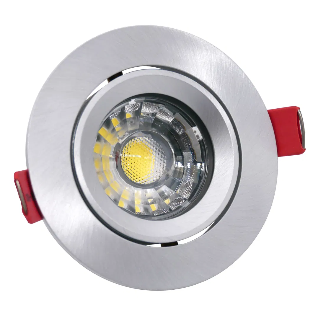 Aluminum LED Halogen MR16 GU10 Recessed Ceiling Light Round Hotel Home Commercial Lighting Downlight Frame Adjustable Tilt Spotlight