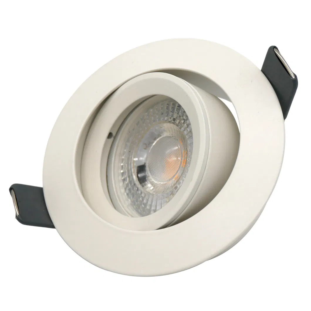 Aluminum MR16 GU10 LED Halogen Recessed Lights-Lighting Ceiling Light Round Hotel Home Lighting Downlight Frame Adjustable Tilt Spotlight