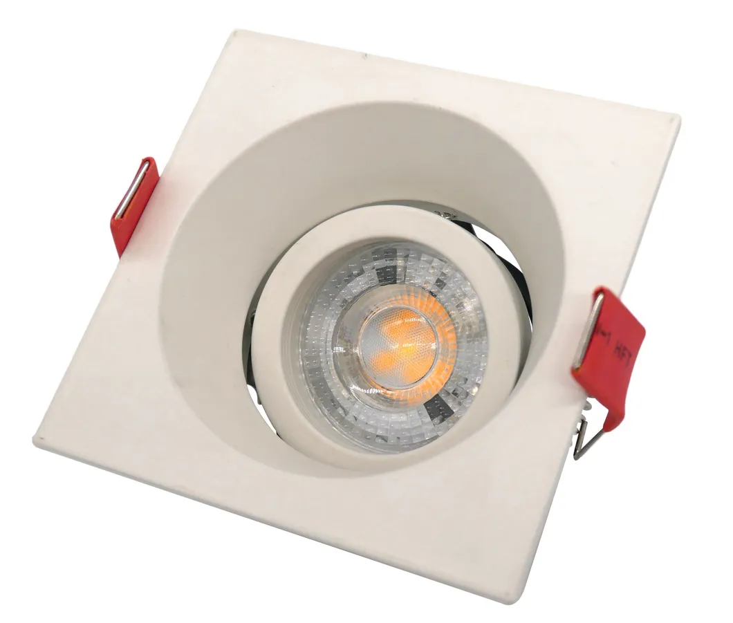 Aluminum MR16 GU10 LED Light Halogen Recessed Ceiling Light Square Interior-Lighting Downlight Fixture 360&deg; Rotatable Adjustable Spotlight