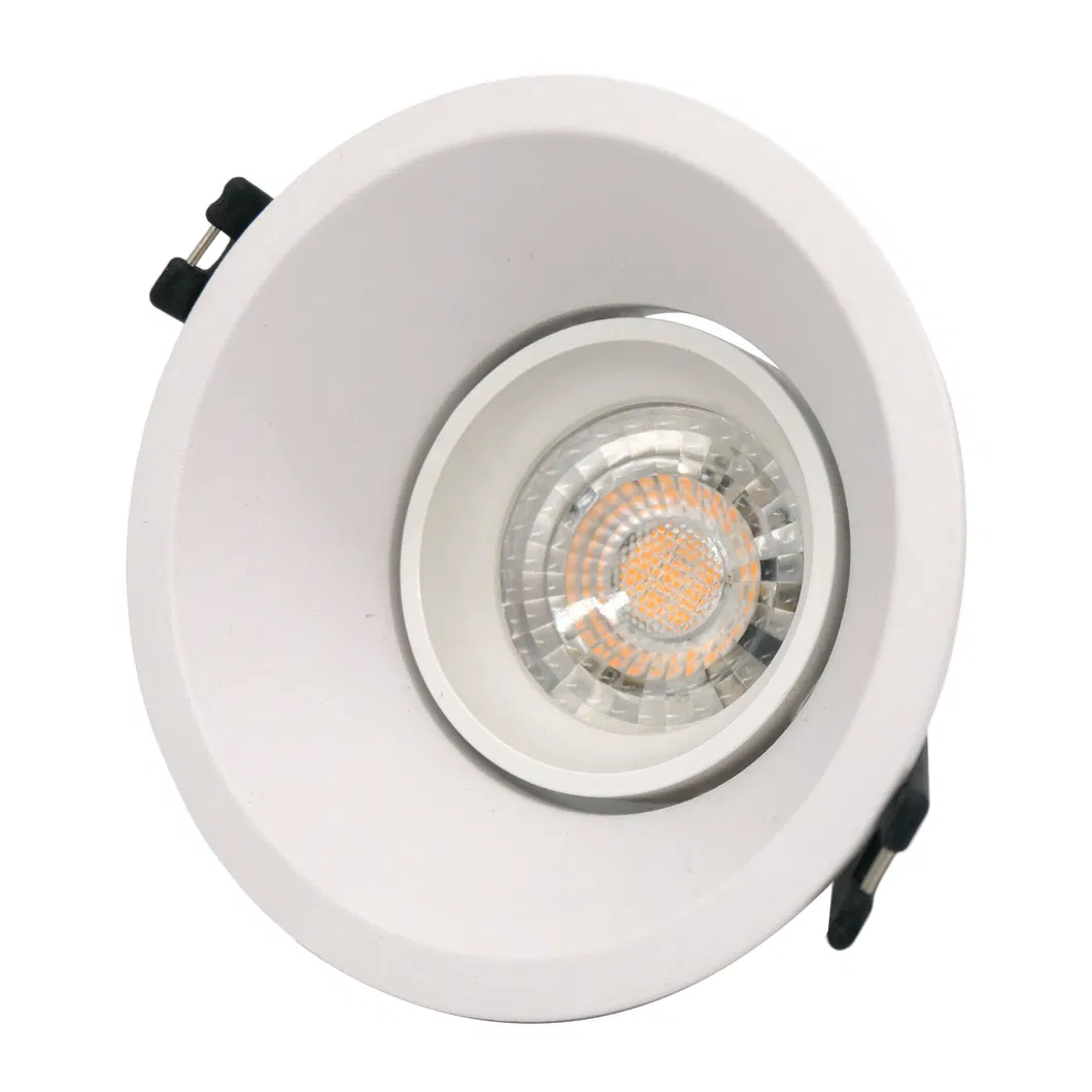 Aluminum MR16 GU10 LED Halogen Trumpet Round Decorative Hotel Home Commercial Downlight Fixture Recessed Ceiling Light Adjustable Spotlight
