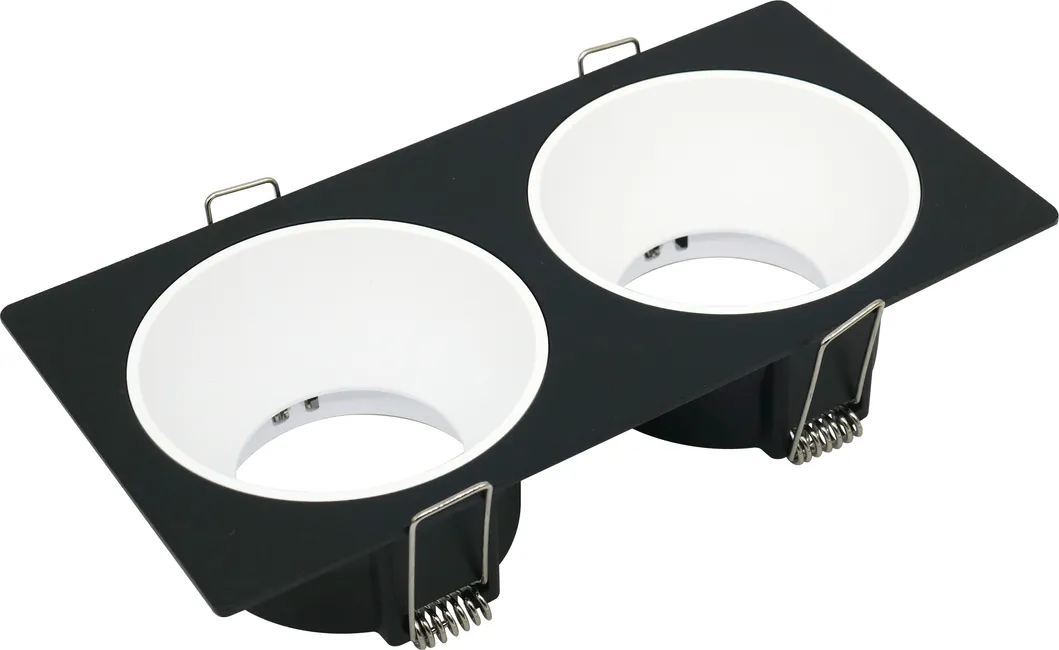 Aluminum LED Halogen MR16 GU10 Square Recessed Downlight Spotlight Ceiling Light Housing