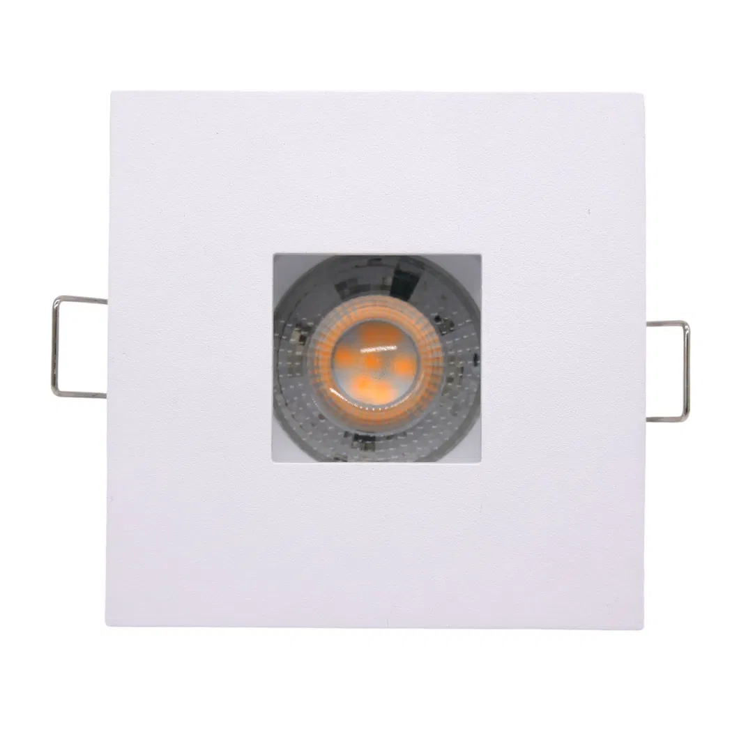 Aluminum MR16 GU10 LED Light Halogen Interior-Lighting Square Trumpet Recessed Aisle Spotlight Downlight Housing