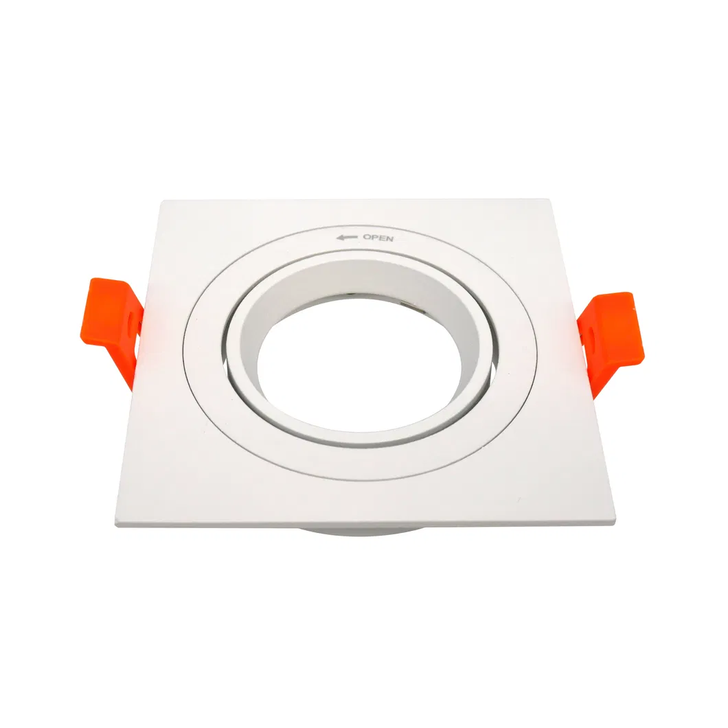 Aluminum MR16 GU10 LED Halogen Recessed Square Adjustable Spotlight Decorative Hotel Fixture Downlight Ceiling Light