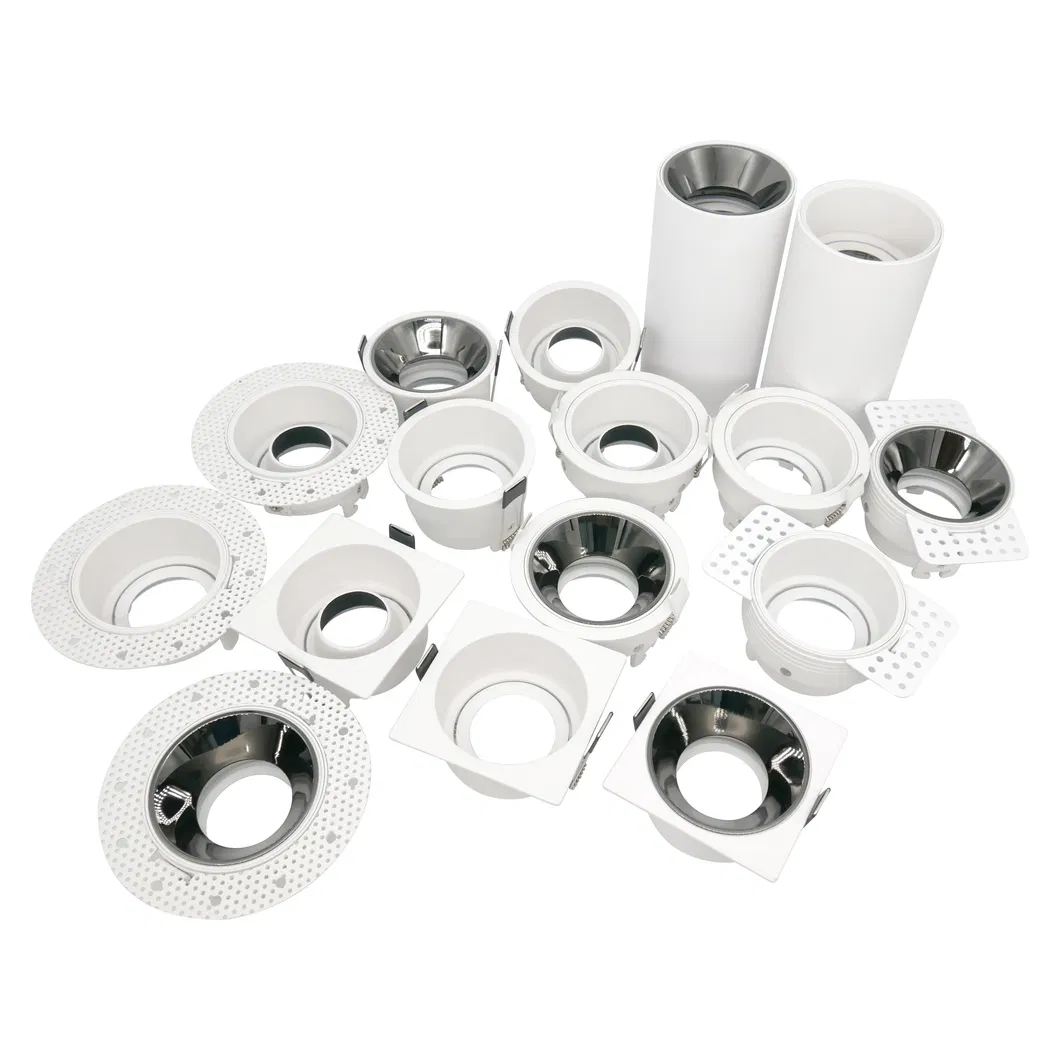 LED Halogen Round Trumpet Recessed MR16 GU10 Interior-Lighting Spotlight Ceiling Light Housing with Aluminum