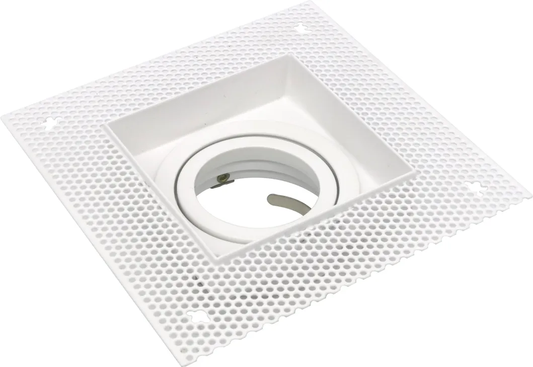 Aluminum MR16 GU10 LED Halogen Square Double Heads Ceiling Light Recessed Adjustable Borderless Embedded Light Spotlight Downlight