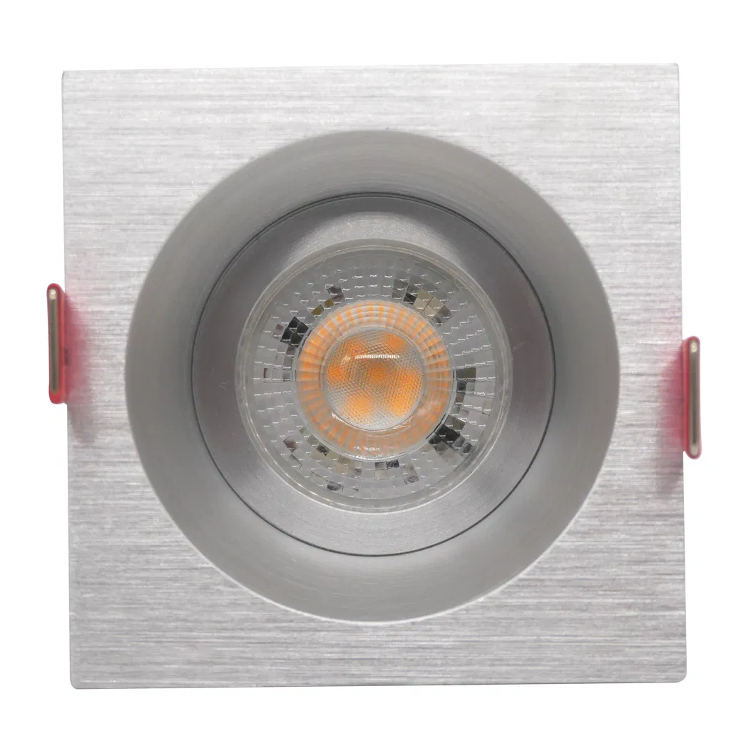 Aluminum MR16 GU10 LED Halogen Recessed Ceiling Light Square Trumpet Hotel Home Commercial Lighting Spotlight Fixture Adjustable Tilt Downlight