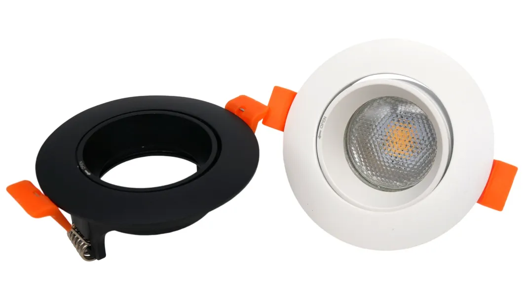 MR16 GU10 Aluminum LED Halogen Round Ceiling Light Trumpet Recessed Trim Spotlight Downlight Housing