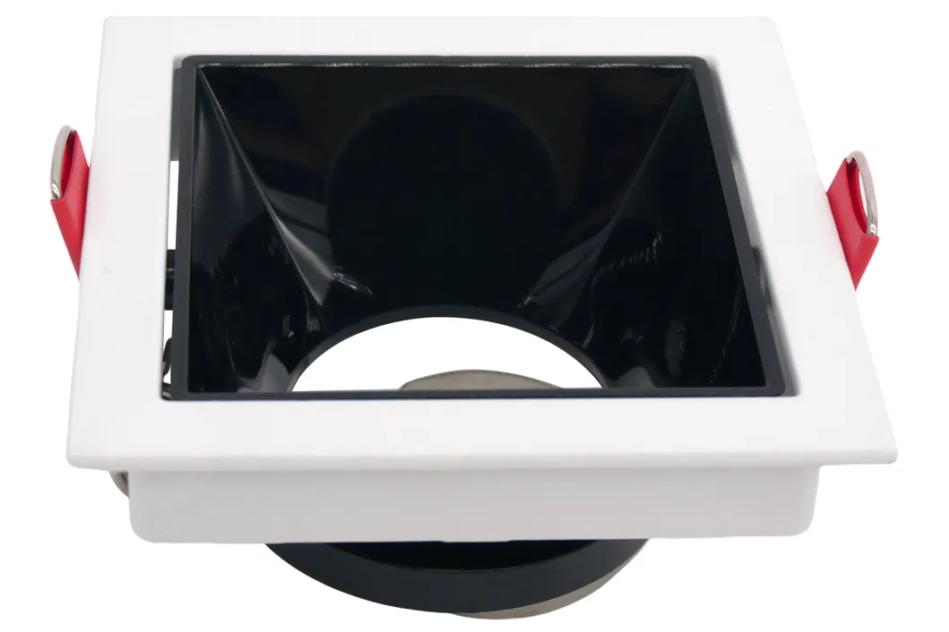 Aluminum MR16 GU10 LED Halogen Recessed Ceiling Light Square Decorative Hotel Home Downlight Fixture Adjustable Spotlight