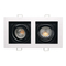 Aluminum MR16 GU10 LED Halogen Recessed Ceiling Light Indoor Commercial Lighting Adjustable Double Heads Downlight Fixture Spotlight