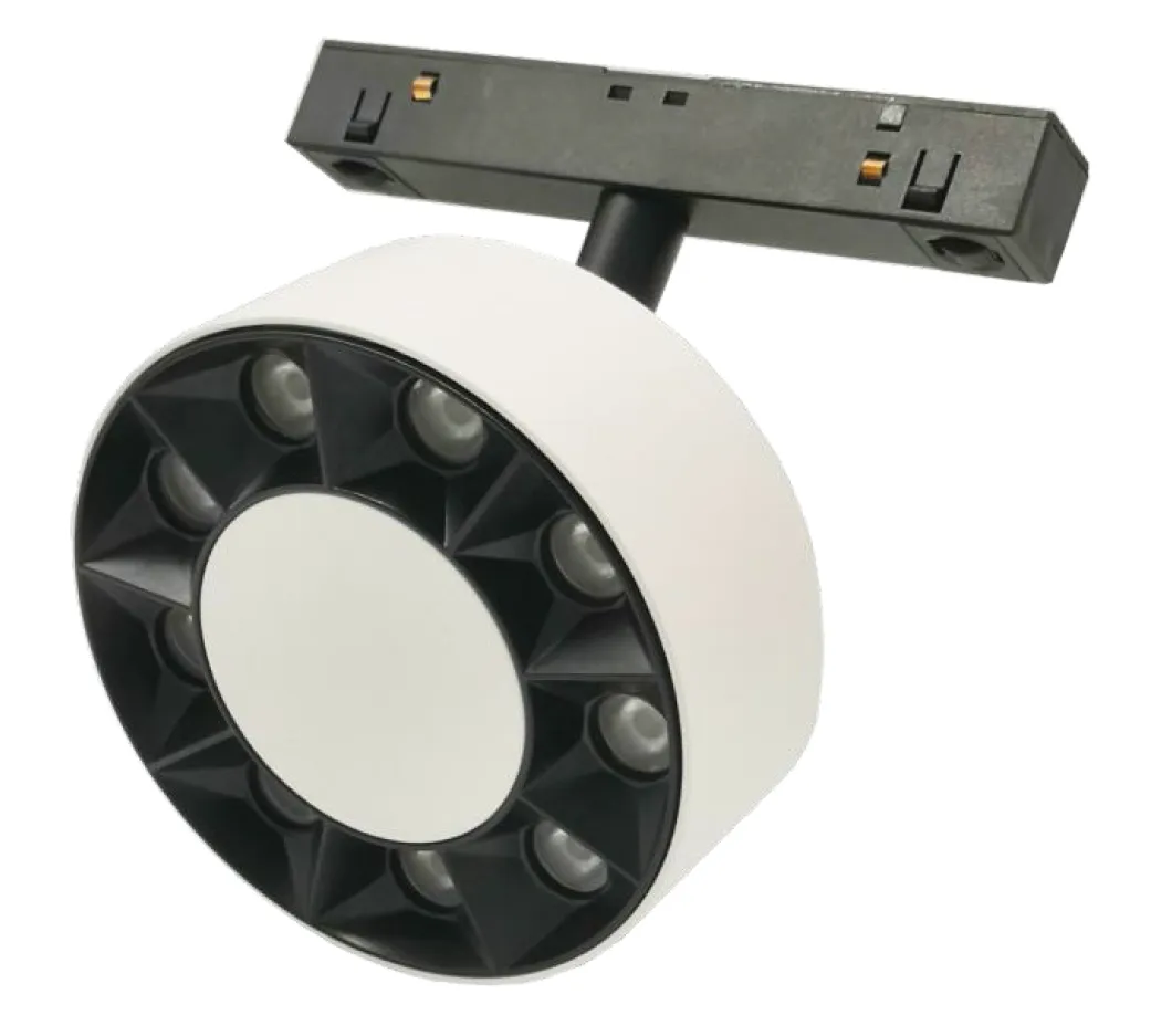 6W 9W Round Spotlight Ceiling Light COB LED Adjustable Angle Magnetic Track Lights