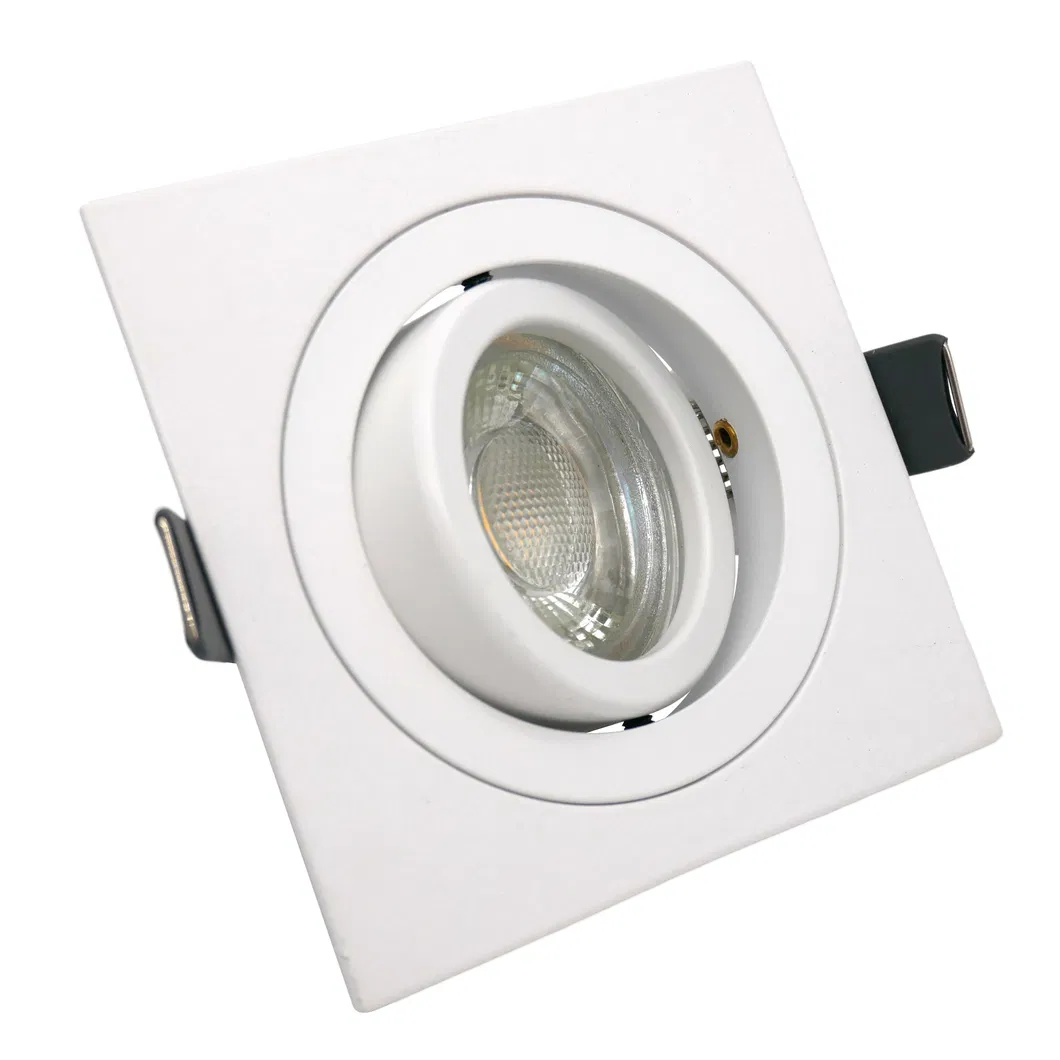 MR16 GU10 LED Halogen Recessed Interior-Lighting Ceiling Light Square Adjustable Spotlight Fixture Downlight