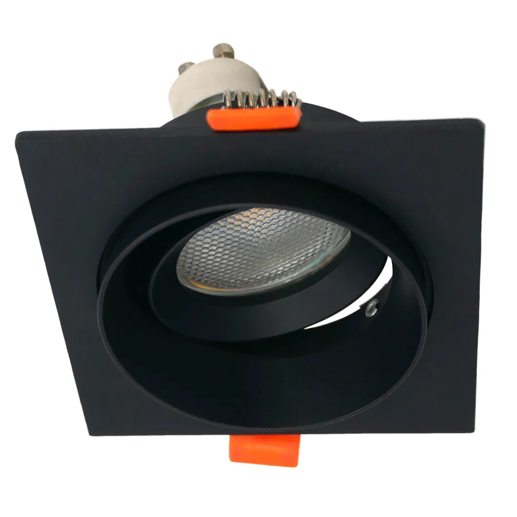 Aluminum MR16 GU10 LED Halogen Recessed Round Commercial Lighting Downlight Adjustable Tilt Spotlight Ceiling Light