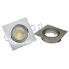 MR16 GU10 LED Halogen Square Downlight Fixture Recessed Ceiling Light Adjustable Spotlight with Aluminum