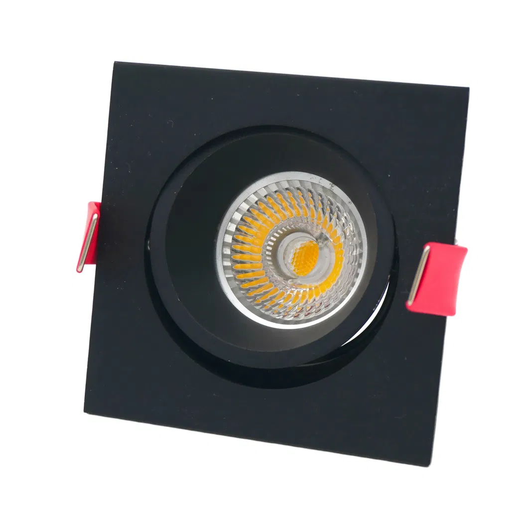 Aluminum MR16 GU10 LED Halogen Recessed Ceiling Light Square Hotel Home Interior-Lighting Downlight Fixture 360&deg; Rotatable Adjustable Spotlight