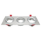 MR16 GU10 LED Halogen Recessed Square 3-Head Adjustable Ceiling Downlight Fixture Spotlight with Aluminum