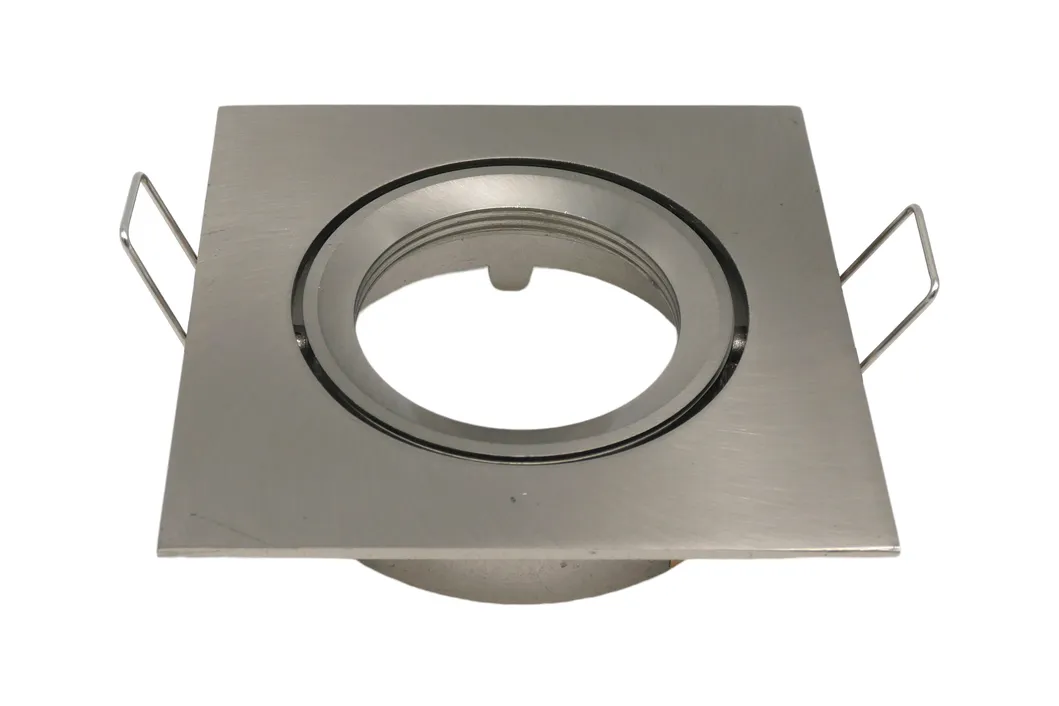 Aluminum MR16 GU10 LED Halogen Indoor Hotel Square Downlight Fixture Recessed Ceiling Light Adjustable Spotlight