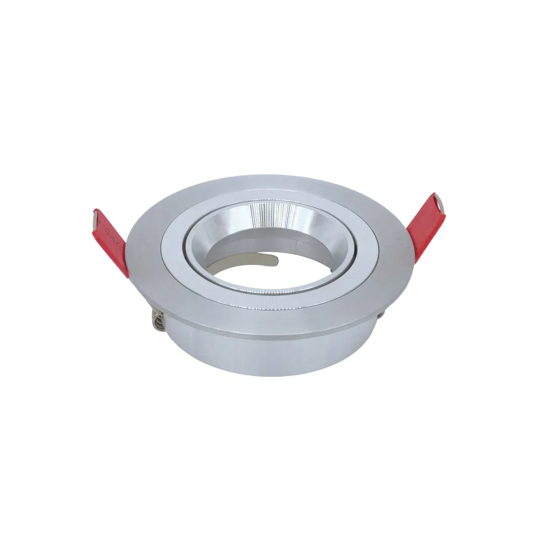 Lathe Aluminum MR16 GU10 LED Light Halogen Recessed Interior-Lighting Round Ceiling Light Adjustable Downlight Fixture Spotlight