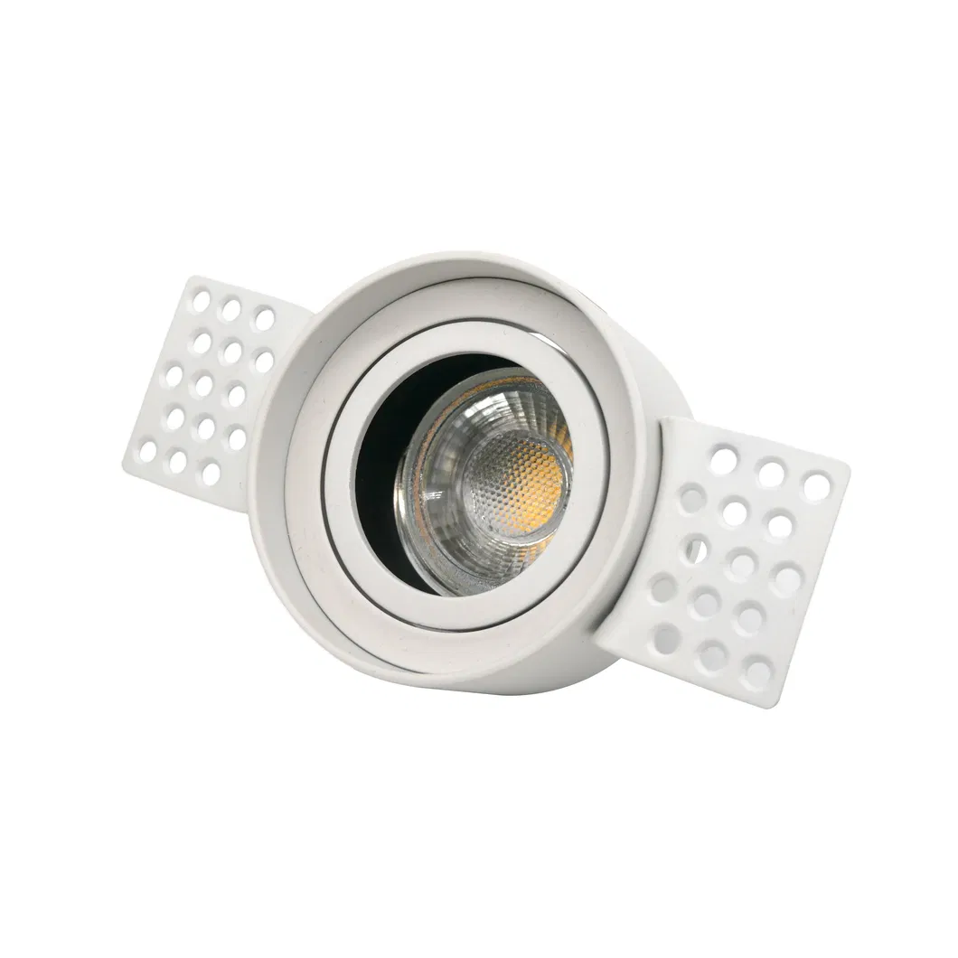Aluminum MR16 GU10 LED Halogen Recessed Borderless Embedded Ceiling Light Adjustable Downlight