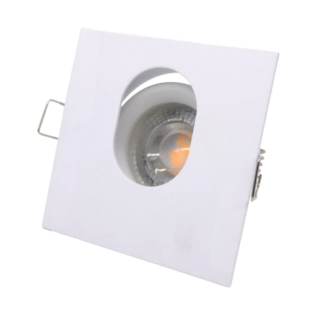 Aluminum MR16 GU10 LED Halogen Square Decorative Hotel Home Commercial Lighting Downlight Fixture Recessed Ceiling Light Adjustable Tilt Oval Spotlight
