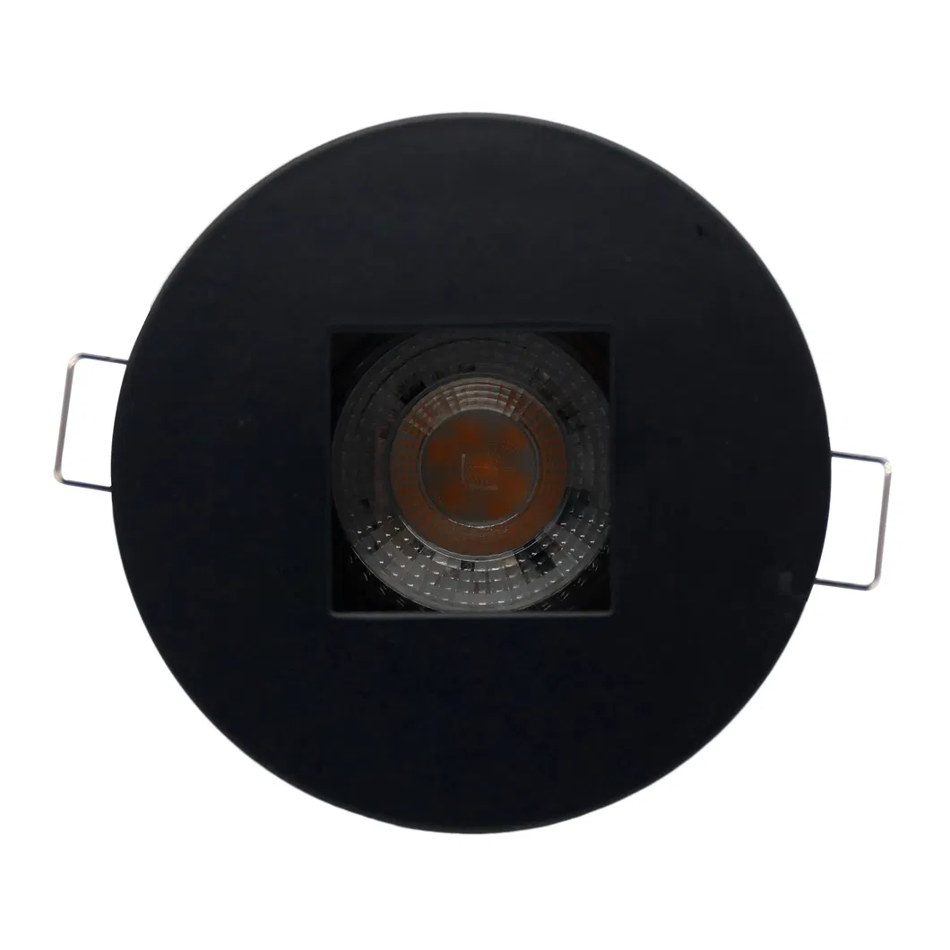 Aluminum LED Halogen Round Square Trumpet Recessed MR16 GU10 Spotlight Downlight Housing
