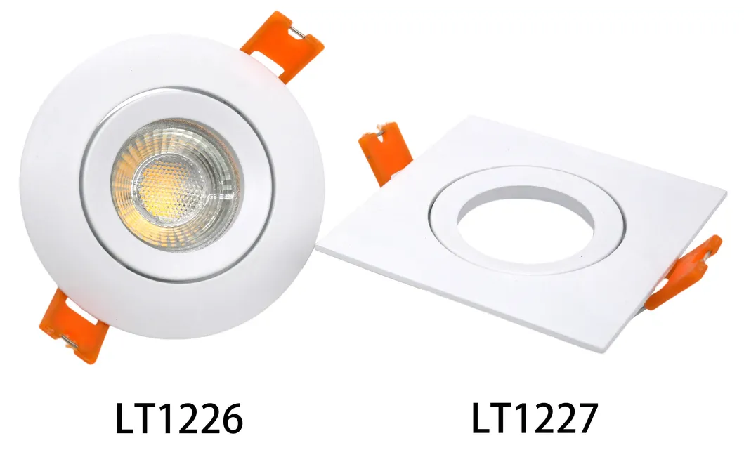 Aluminum MR16 GU10 LED Halogen Square Hotel Commercial Lighting Downlight Fixture Recessed Ceiling Light Adjustable Tilt Spotlight