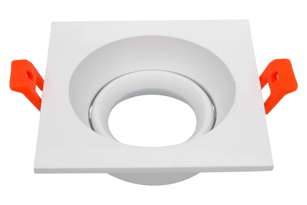 Aluminum MR16 GU10 LED Halogen Trumpet Square Decorative Hotel Home Commercial Lighting Downlight Fixture Recessed Ceiling Light Adjustable Spotlight