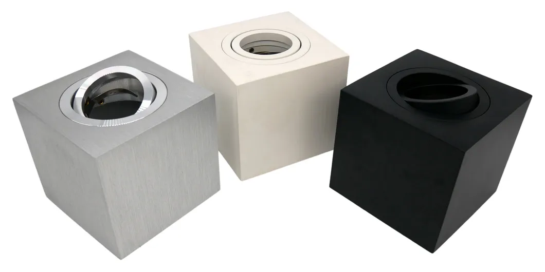 Square Cuboid GU10 LED Halogen Downlight Fixture Surface Mounted Downlight