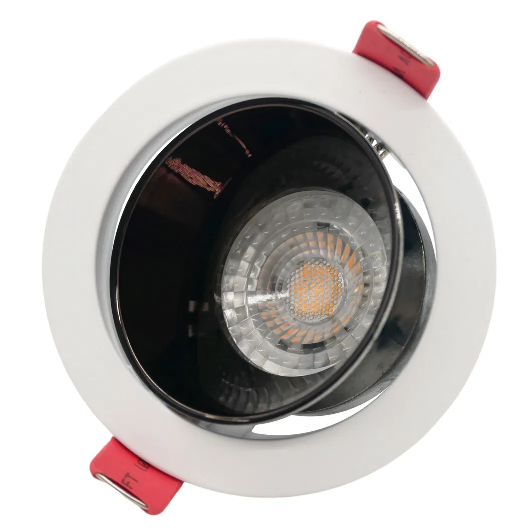Aluminum MR16 GU10 LED Halogen Light Recessed Trim Downlight Fixture Adjustable Spotlight