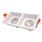 Aluminum MR16 GU10 LED Halogen Recessed 2-Head Ceiling Downlight Fixture Spotlight