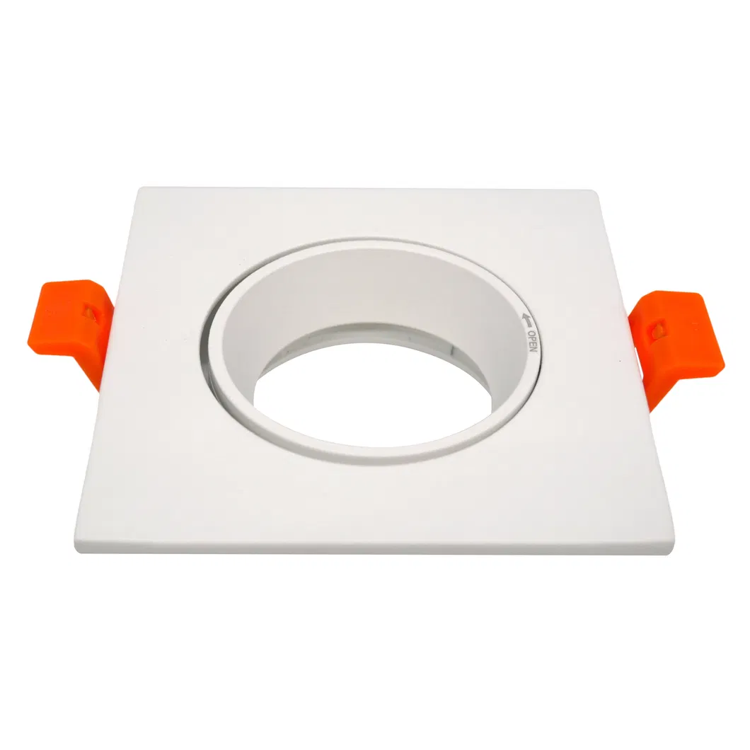 Aluminum LED Light Halogen Recessed MR16 GU10 Spotlight Square Downlight Housing