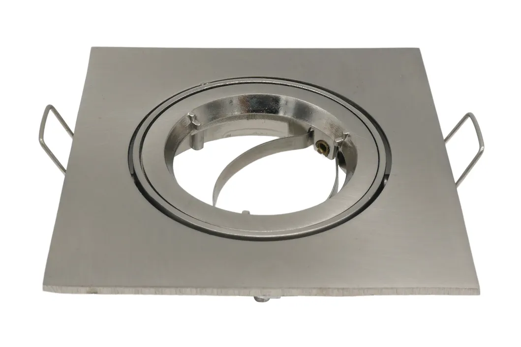 Aluminum MR16 GU10 LED Light Halogen Ceiling Light Commercial Indoor Recessed Downlight Fixture Adjustable Tilt Square Spotlight