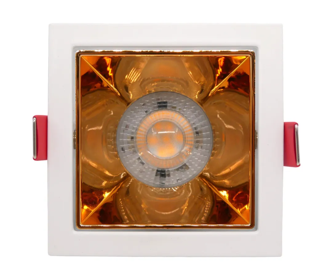 Aluminum MR16 GU10 LED Halogen Recessed Ceiling Light Square Decorative Hotel Home Downlight Fixture Adjustable Spotlight