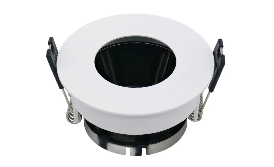Aluminum MR16 GU10 LED Halogen Round Decorative Hotel Home Commercial Lighting Downlight Fixture Recessed Ceiling Light Adjustable Tilt Semicircle Spotlight