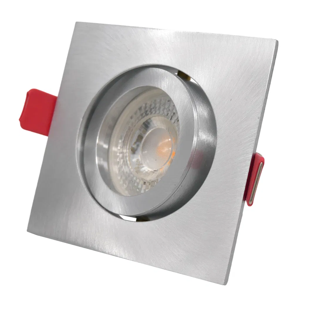 Aluminum MR16 GU10 LED Halogen Recessed Interior-Lighting Ceiling Light Square Commercial Lighting Downlight Fixture Adjustable Tilt Spotlight