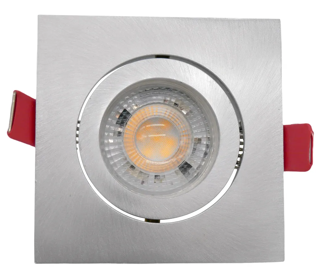 Aluminum MR16 GU10 LED Halogen Recessed Interior-Lighting Ceiling Light Square Commercial Lighting Downlight Fixture Adjustable Tilt Spotlight