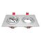 MR16 GU10 LED Halogen Recessed Square 3-Head Adjustable Ceiling Downlight Fixture Spotlight with Aluminum