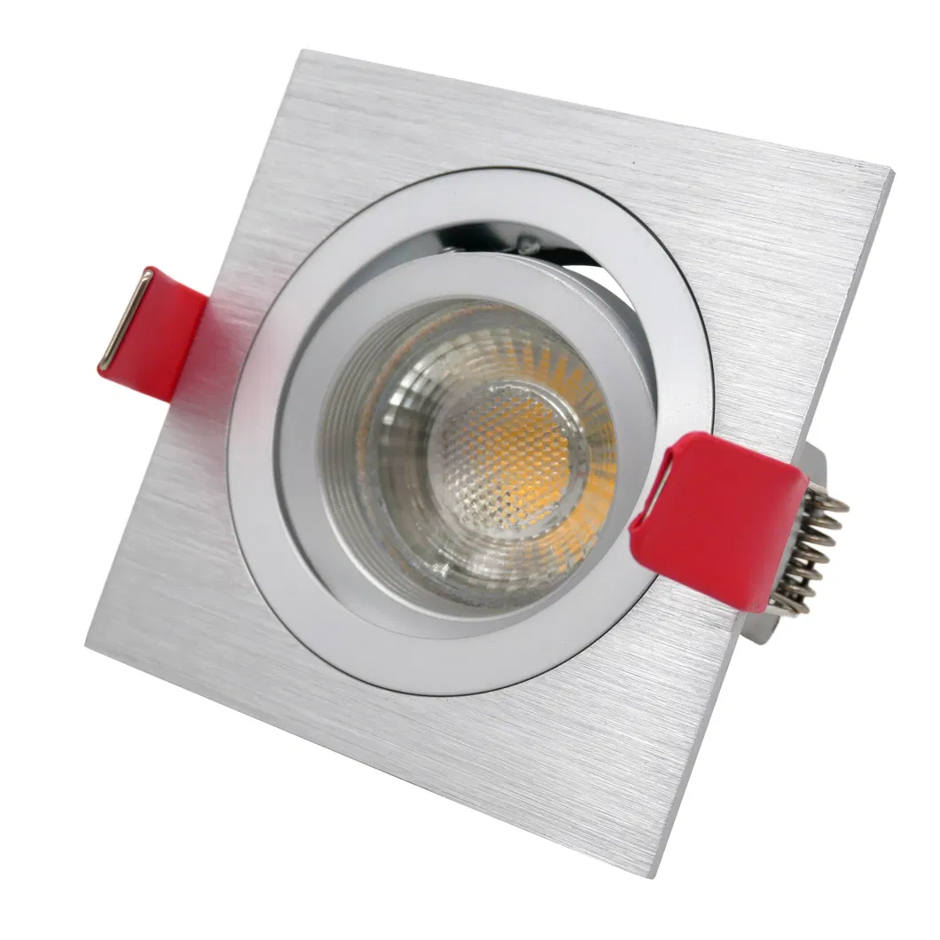 Lathe Aluminum MR16 GU10 LED Halogen Recessed Ceiling Light Adjustable Downlight Fixture Spotlight