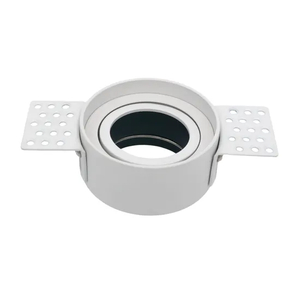 Aluminum MR16 GU10 LED Halogen Recessed Borderless Embedded Ceiling Light Adjustable Downlight