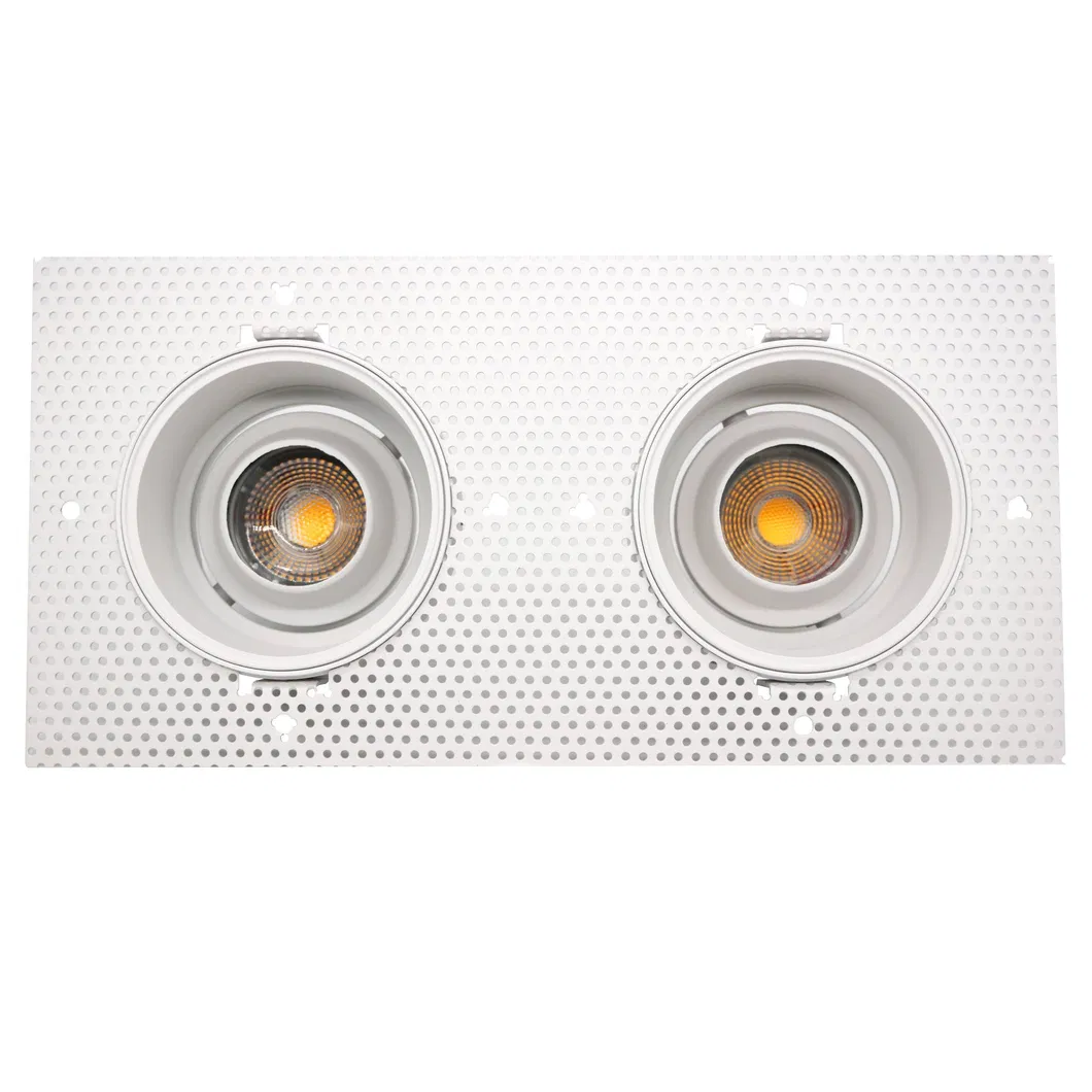 2 Heads Borderless Recessed Spotlight LED Halogen MR16 GU10 Downlight